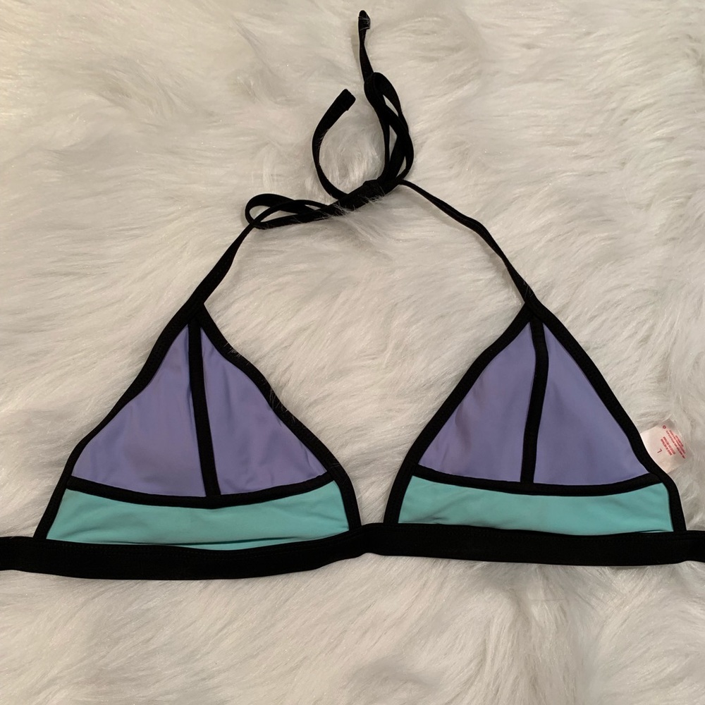 Neoprene swimtop in blue/purple